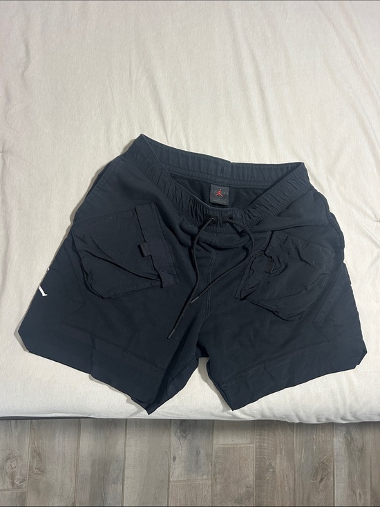 Jordan Other - Jordan Black Athletic Cargo Shorts with Drawstring Waist